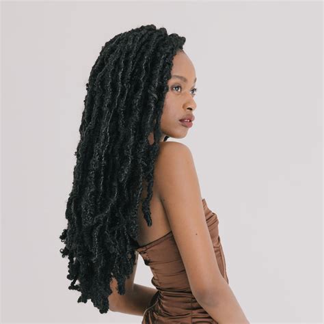 black locs handmade natural  crochet hair boho locs