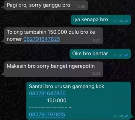 Chat Lucu Teman Pinjam Uang Ini Pakai Berbagai Macam Teknik Bikin