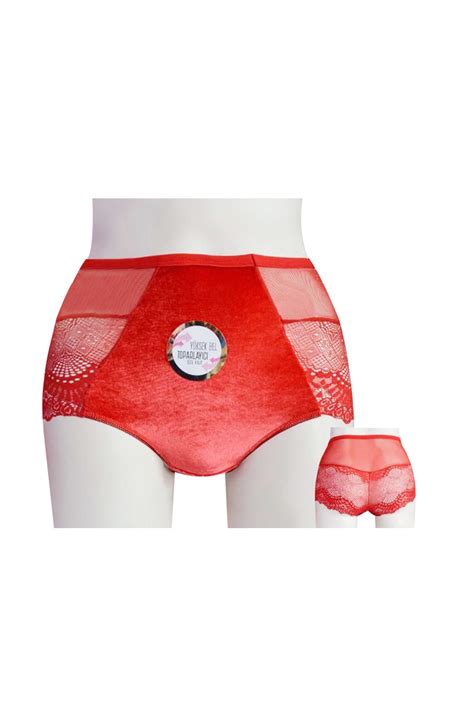 Papatya Kadın Yüksek Bel Bikini Ön Kadife Yan Bant Üst Tül Fiyatı Yorumları Trendyol