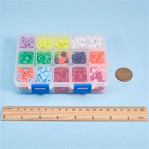 SUNNYCLUE 1 Box DIY 8 Pairs 620Pcs Bead Pets Kit Pony Beads