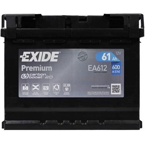 Автомобільний акумулятор Exide 61Ah 12v Premium R EN600