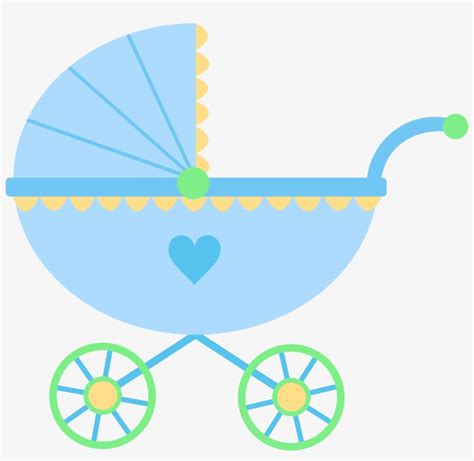 Baby Carriage Clipart Blue Stroller Clipart Png Image With Transparent