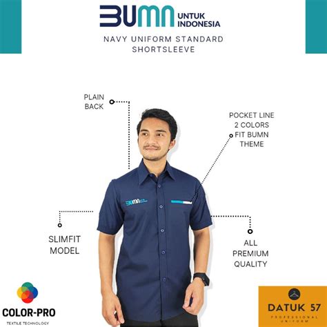 Jual International Quality Seragam Kemeja BUMN UNTUK INDONESIA NAVY