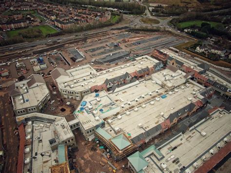 New drone shots show Cannock outlet village taking shape | Express & Star