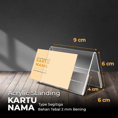 Jual PROMO KARTU NAMA 2 SISI AKRILIK ACRYLIC 9X6 AKRILIK KARTU NAMA