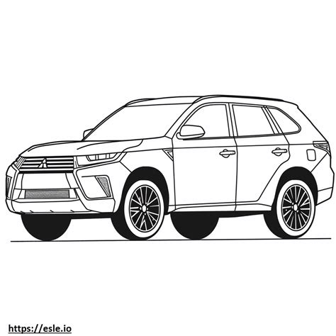 Mitsubishi Outlander 2wd 2024 Coloring Page