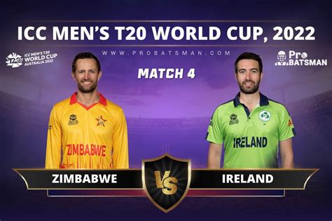 Zim Vs Ire Dream Prediction With Stats Pitch Report Player Record