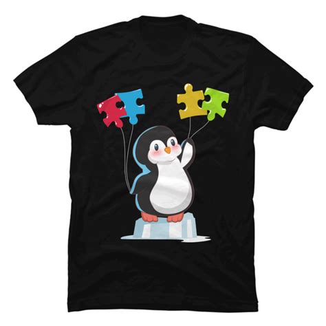 Cute Penguin Autism Awareness T Shirt Buy T Shirt Designs