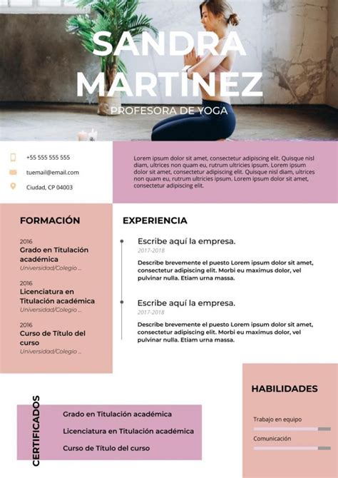 Plantilla De CV Creativa Colorida GRATIS Activacv