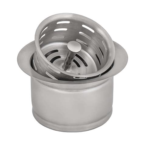 Ruvati Extended Garbage Disposal Flange With Deep Basket Strainer For