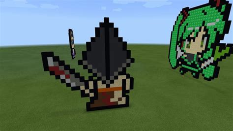 Cloud Strife Pixel Art Minecraft