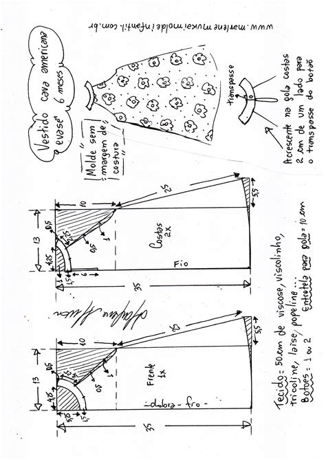 Vestido evasê trapézio cava americana simples DIY marlene mukai