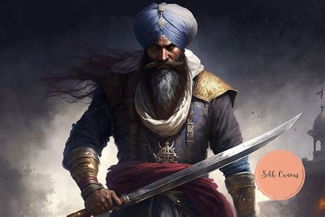 Sikh Khalsa Warrior Digital Art Wall Decor Sikh Fantasy Painting