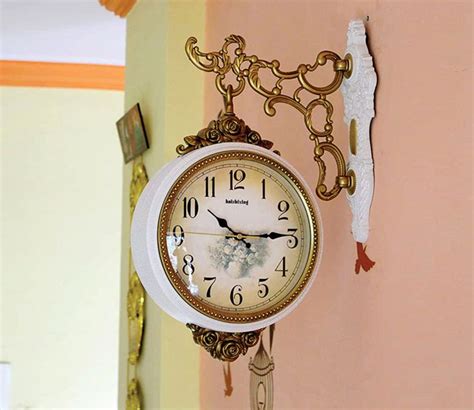 Buy White Round Wall Hanging Double Sided Railway Clock Online In India At Best Price Modern