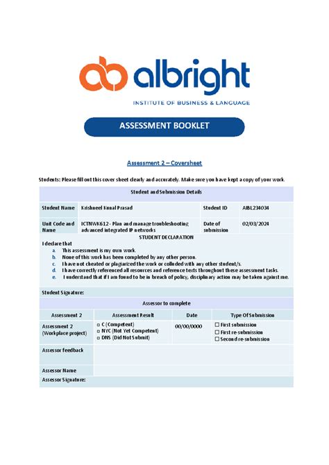 Ictnwk Assessment Krishneel Prasad Aibl Assessment