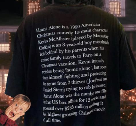 Home Alone Shirt Funny Home Alone Shirt Home Alone Wikipedia Etsy