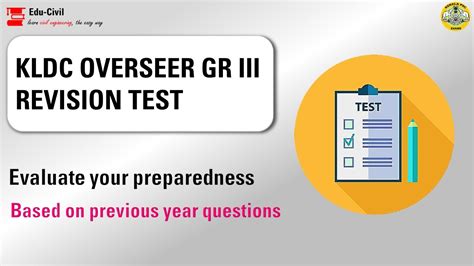 Revision Test Kldc Overseer Gr Iii Based On Previous Year Questions