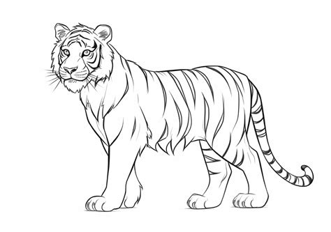 Tigre — Dibujos Para Colorear Y Pintar Gratis