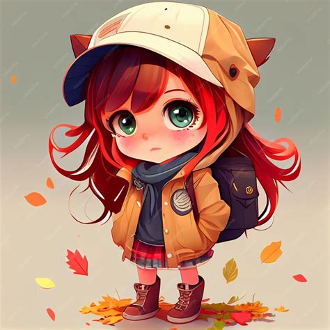 Premium Ai Image Anime Chibi Style Girl Character Generative Ai