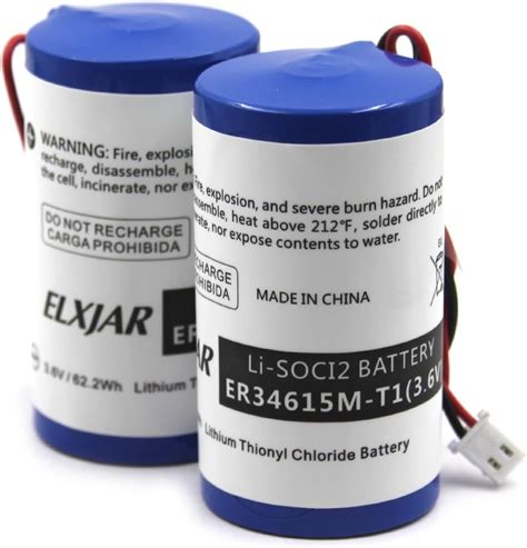 Amazon Lunggwey 2 Pack 3 6V 14Ah ER34615M Li SOCl2 Battery