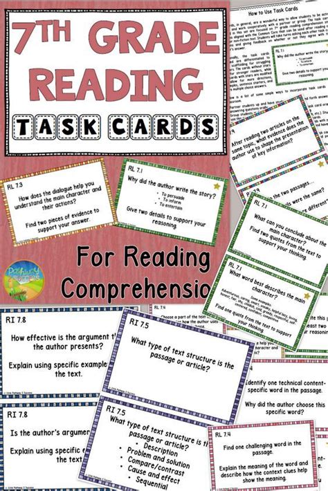 7th Grade Common Core Reading Comprehension Worksheets