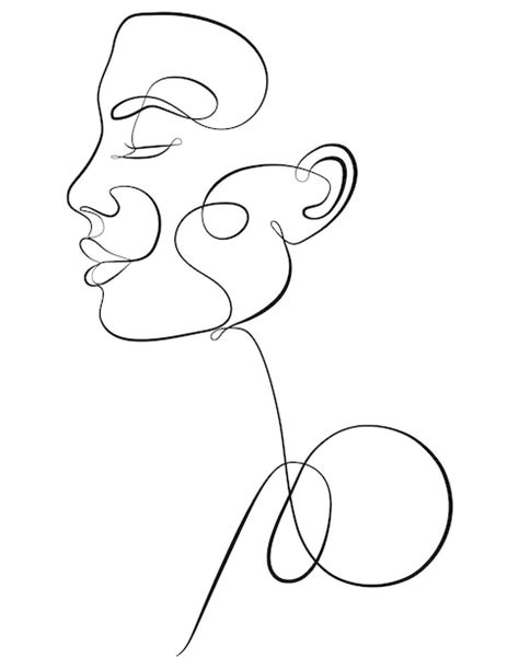 Croquis D Un Visage Abstrait F Minin Dessin D Un Visage F Minin Dans Un