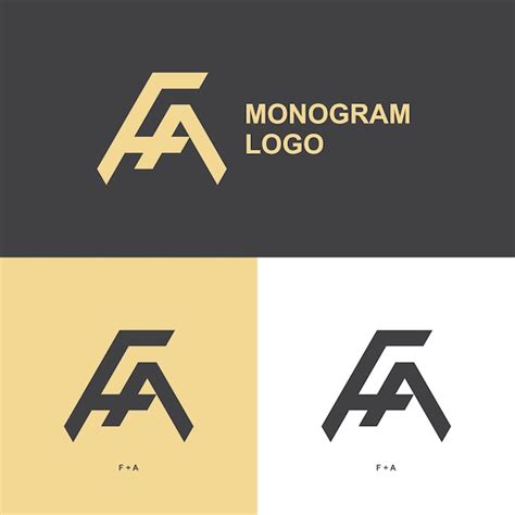 Um Logotipo Monograma Fundo Branco E Amarelo Vetor Premium