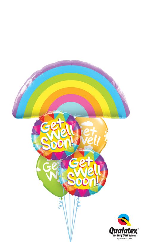 Get Well Rainbow Bouquet Balloon Bouquets Sydney Brookvale Balloons