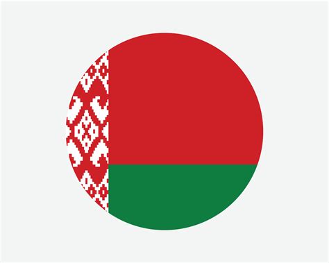Belarus Round Country Flag Circular Belarusian National Flag Republic