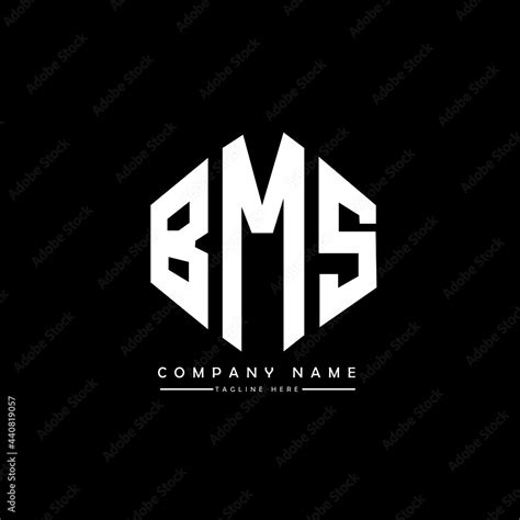 BMS letter logo design with polygon shape. BMS polygon logo monogram. BMS cube logo design. BMS ...