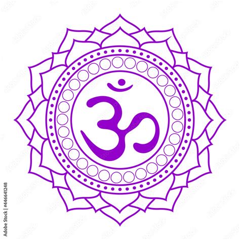 Line Drawingthe Seventh Chakra Sahasrara The Crown Or Highest Chakra