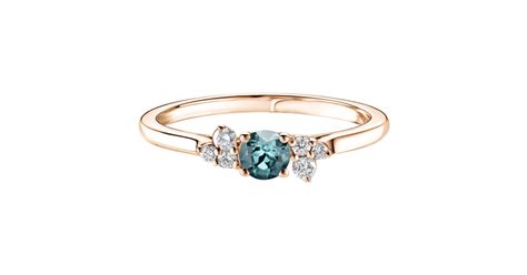 Baby Everbloom Rose Gold Blue Grey Sapphire Ring Gemmyo