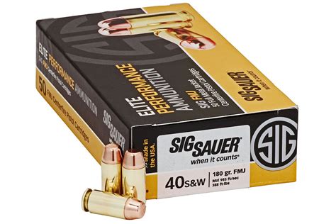 Shop Sig Sauer 40 S W 180gr FMJ Elite Performance 50 Box For Sale