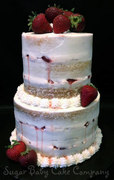 Naked Strawberry Shortcake Cake