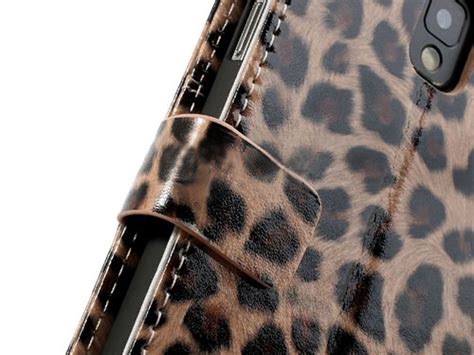 Leopard Sideflip Kunstleren Hoesje Voor Samsung Galaxy Note