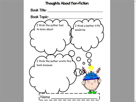 Primary Reading Response Graphic Organizers Teaching Resources