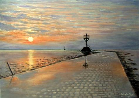 Le Passage Du Gois Noirmoutier F Peinture Par Lebreton Hays