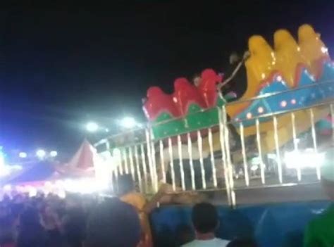 Jovem é arremessada de brinquedo em parque de diversões confira