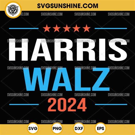 Silhouette Harris Walz 2024 Svg Kamala Harris And Tim Walz Svg Cricut