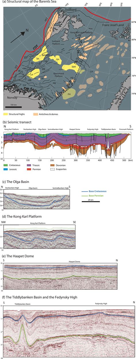 Inverted Structures In The Barents Sea The Figure Shows A A