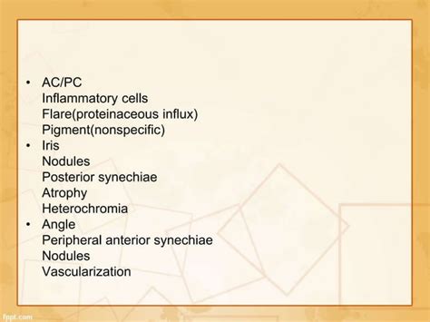 Uveitis Classification And Clinical Features 1 Ppt