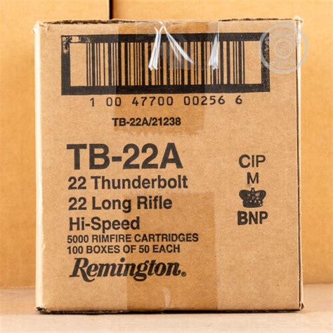 500 Rounds Of 22lr 40 Grain Remington Thunderbolt Tb 22b 21241 Lead Round Nose Ammo At