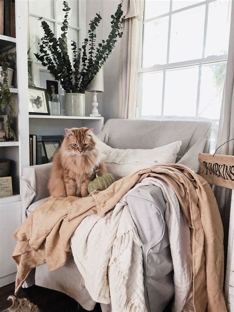 Cozy Cat Cottage Early Fall Decor Dream Spaces Earthy Bedroom Dream