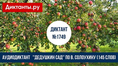 Диктант ''Дедушкин сад'' по В. Солоухину (145 слов) - YouTube