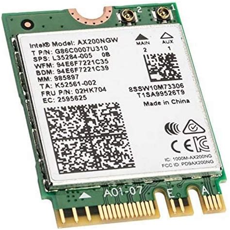 Intel Osgear New Dual Band Wireless Ax200ngw Wlawi Fi 6 Ax200 2230 2x2