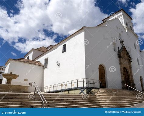 The Plaza De Bolivar with the Christian Church. Tunja, Colombia Stock ...