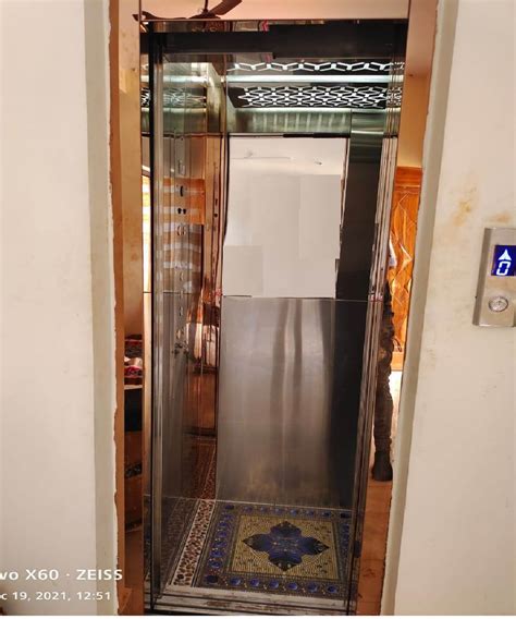 50hz Glass Finish Stainless Steel Automatic Passenger Elevator