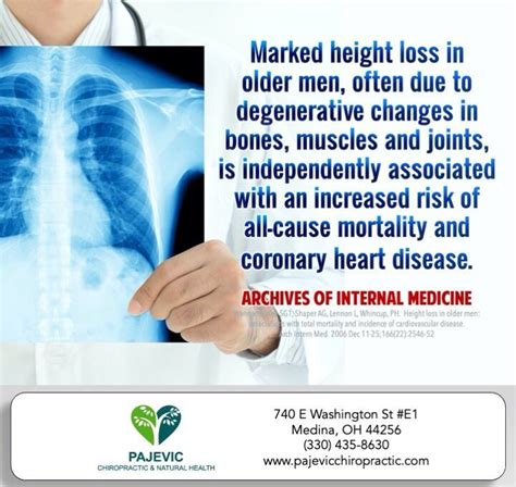 Marked Height Loss In Older Men Often Due To Degenerative Changes In