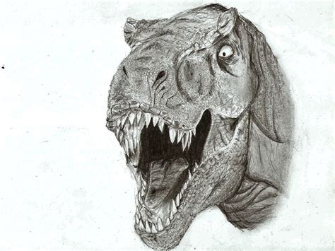 My drawing of the T-rex Roaring! : r/JurassicPark