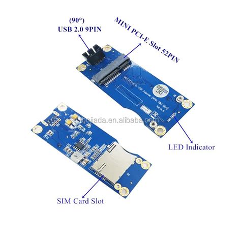 Mpcie Mini Pci E To Usb Pin Adapter Card With Sim Slot For G G